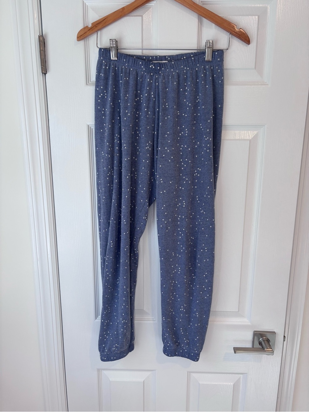 Spiritual Gangster Perfect Sweatpant in blue starry print size small
